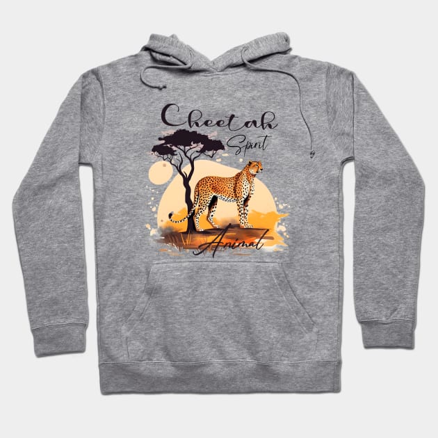 Cheetah Spirit Animal Hoodie by zooleisurelife